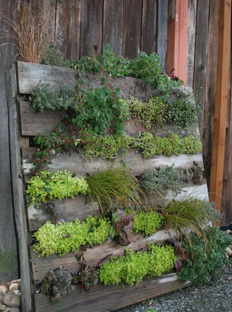 vertical garden pallet wood idea