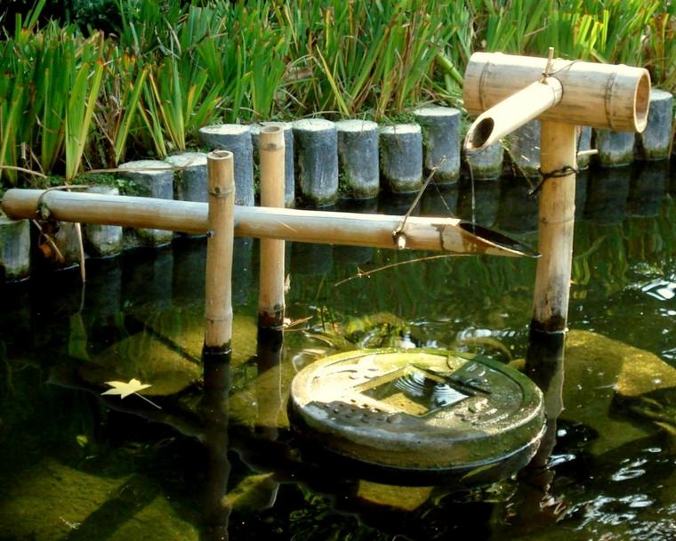 landscaping zen fountain bamboo