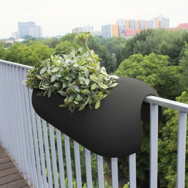 ultra-contemporary balcony planter