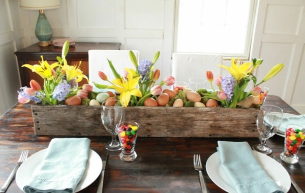 rustic easter decoration