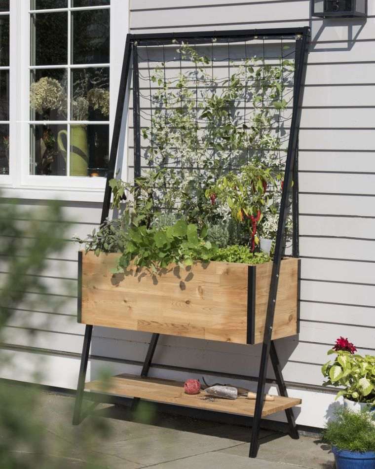 planter with trellis model-diy