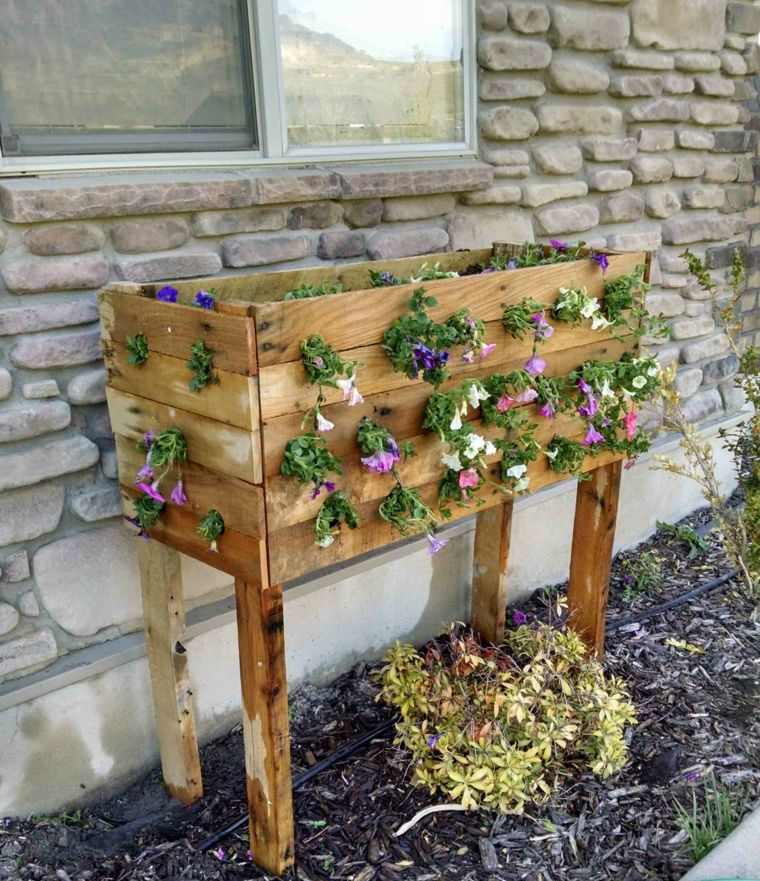 jardiniere pallet-wood decoration lounge garden