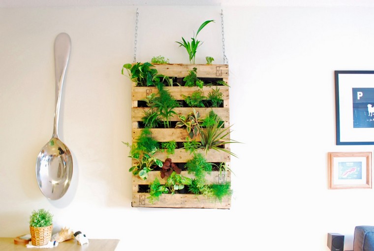 gardening pallet-interior-idea-deco-plant-wood