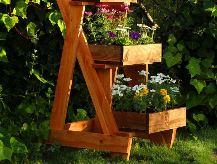 jardiniere exterieur deco small garden terrace wooden pallet idee diy