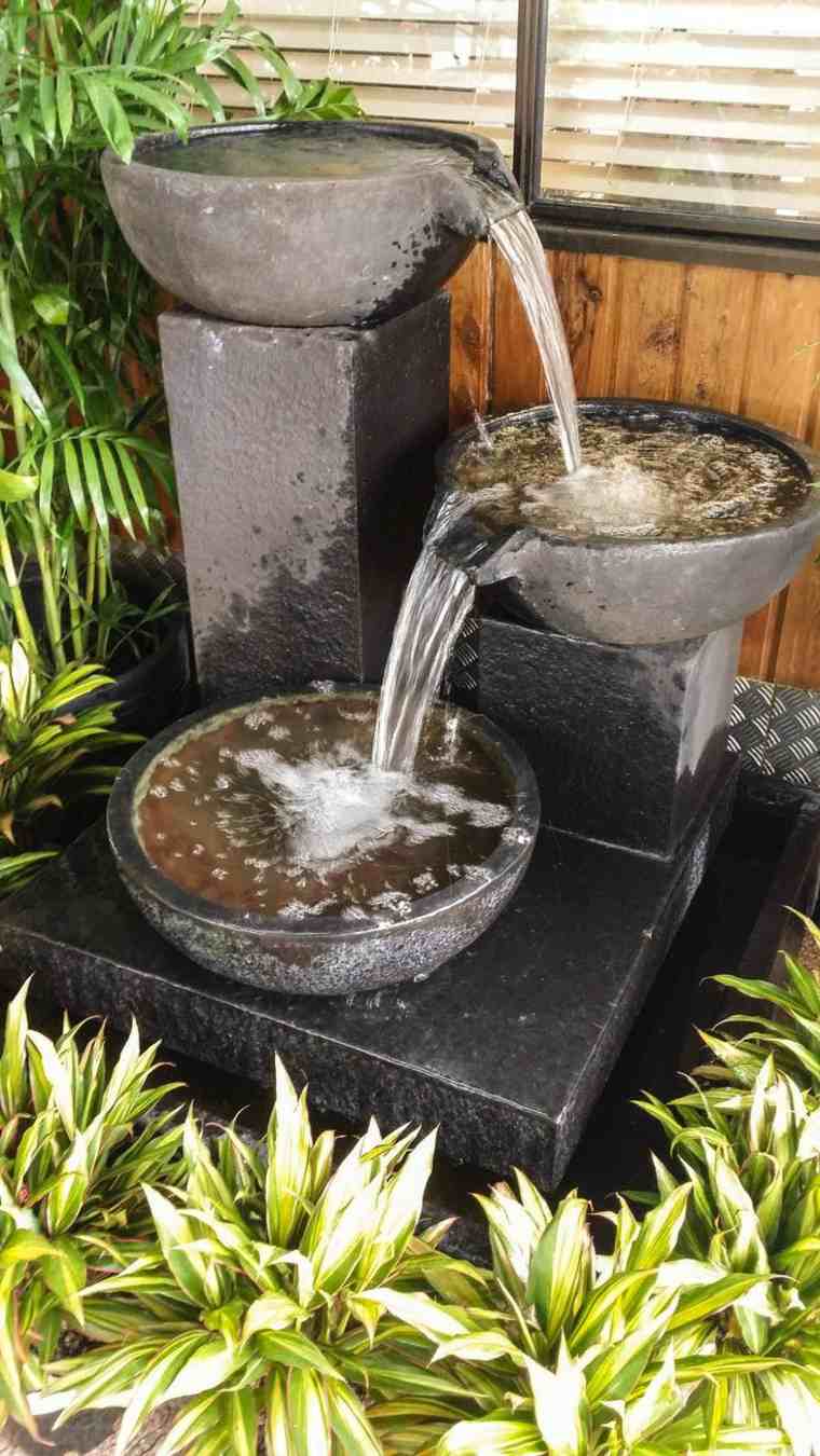 water gardens design idea fountain deco stone design plants