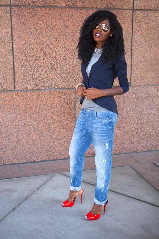 modern women's blazer jeans