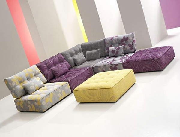 pretty green purple gray design sofa