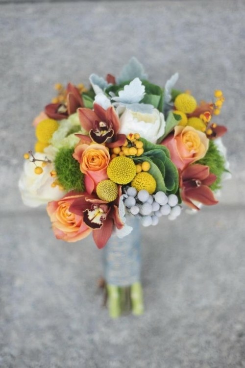 pretty bouquet with orchids