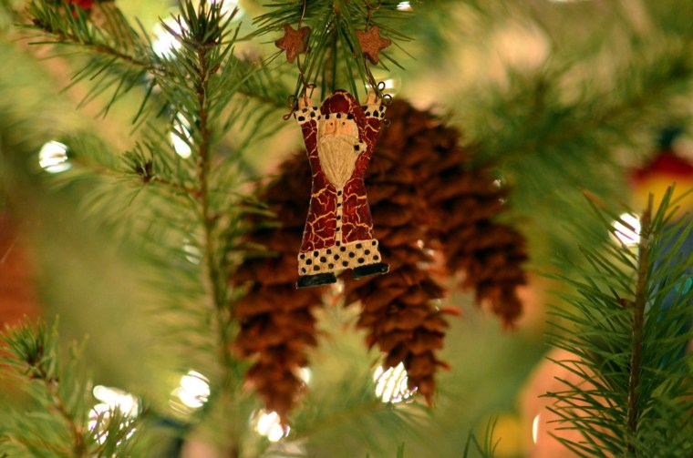 naturlig leketøy trær Jul original deco