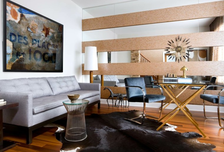 elegant living room wall paneling