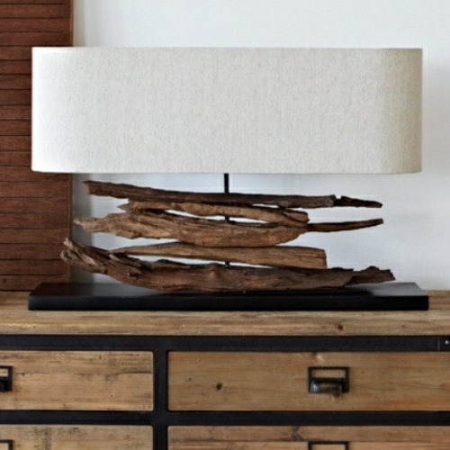 bedside lamp wood deco