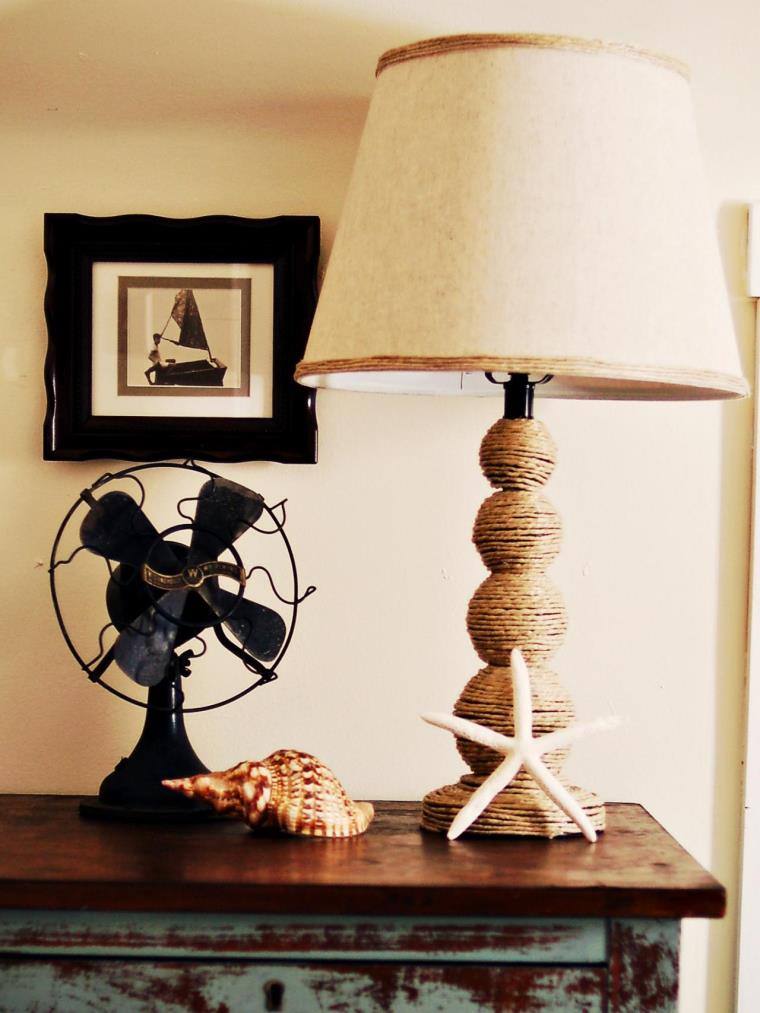 bedside lamp-wire jute