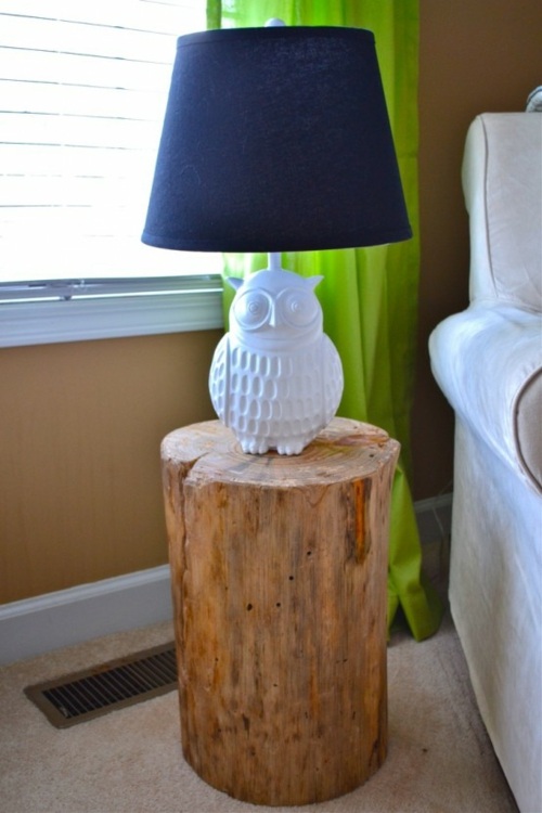 bedside lamp stump tree