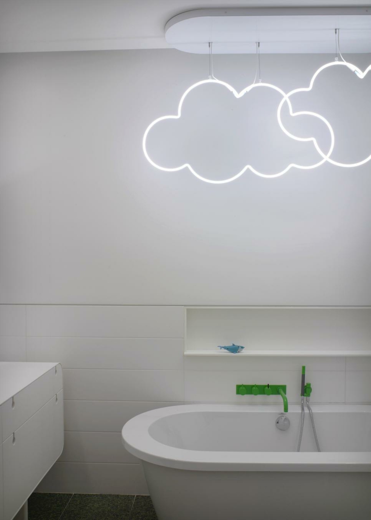 bathroom child idea lighting original design modern bathtub white cloud