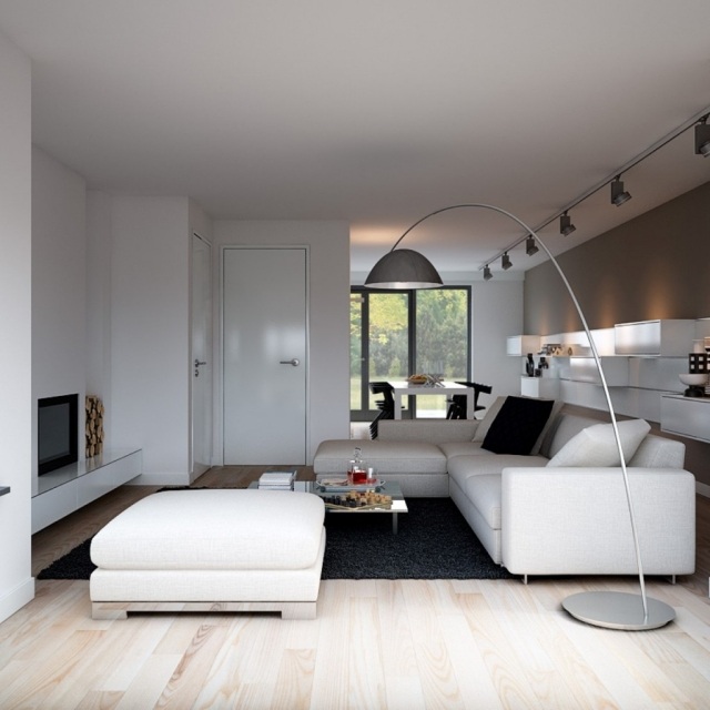 lamp room-floor-idea original ground-sofa-angle color-white