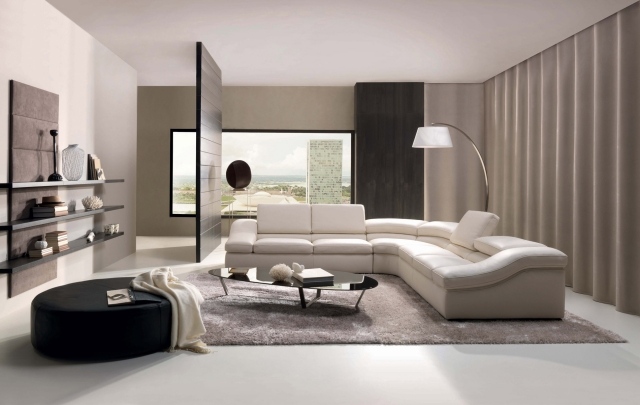 lamp room-floor-idea original ground-Ottoman sofa-corner-all-comfort