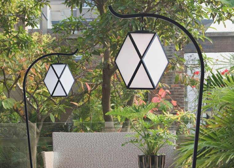 suspended luminaire outdoor gardens