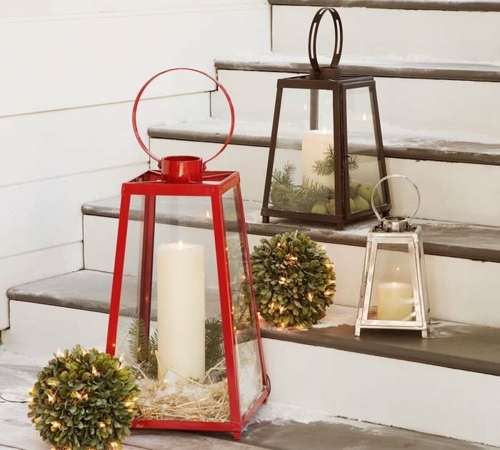 lantern deco christmas stairs