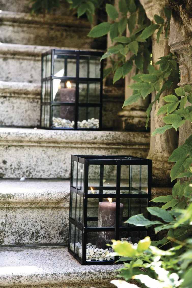 lantern garden deco slate outdoor