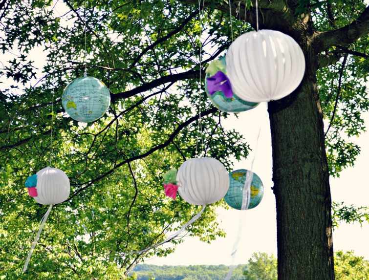 lantern garden deco paper