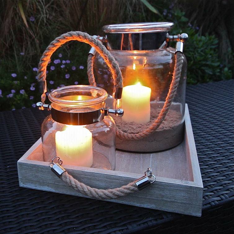 modern glass garden lantern