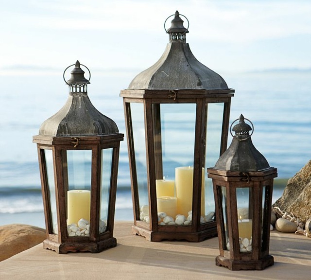 metal wood lanterns