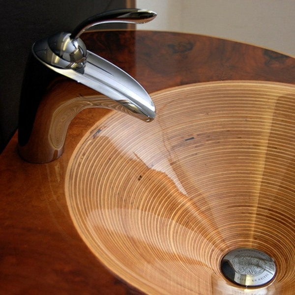 luxurious design wooden washbasins