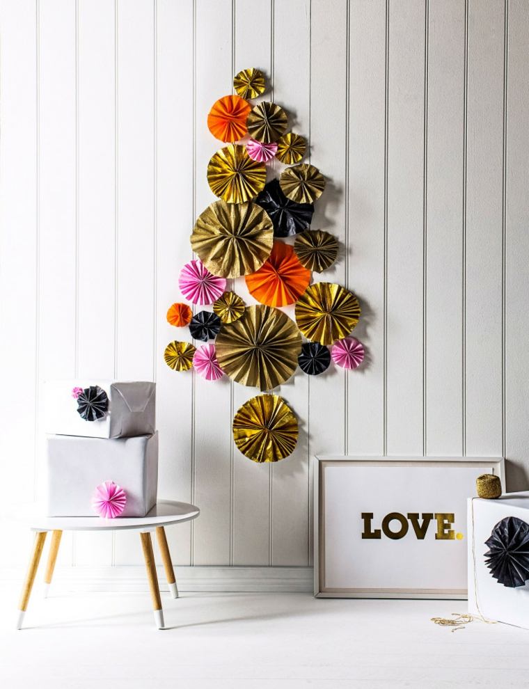 Christmas tree design idea decorations gifts modern white wall design ideas