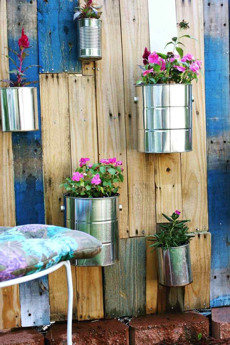 hanging gardens tin cans