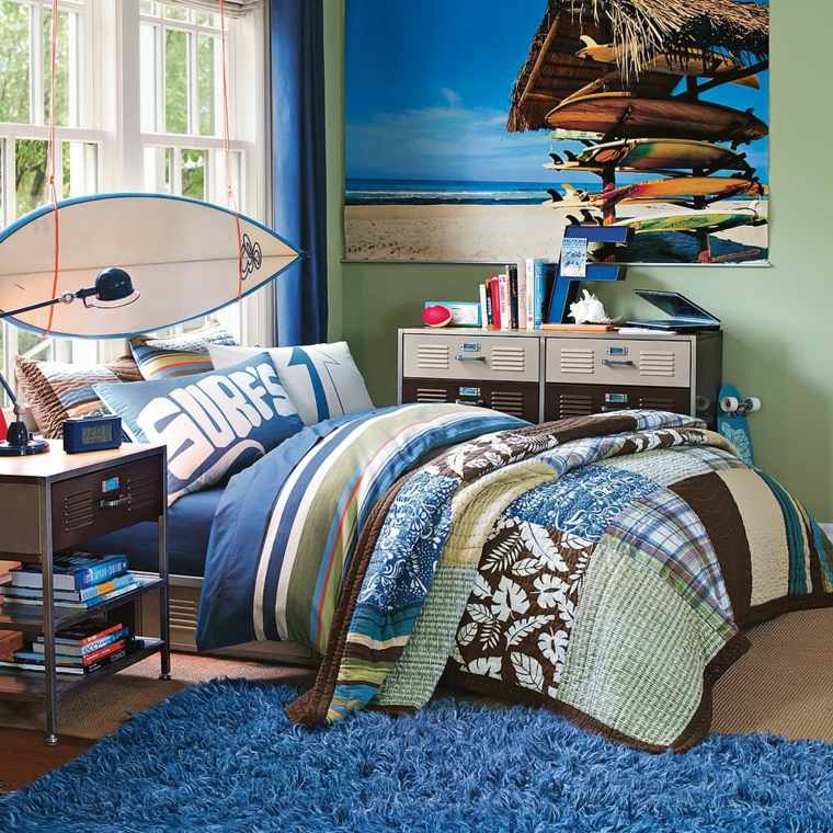 teen bed rooms boy surfboards