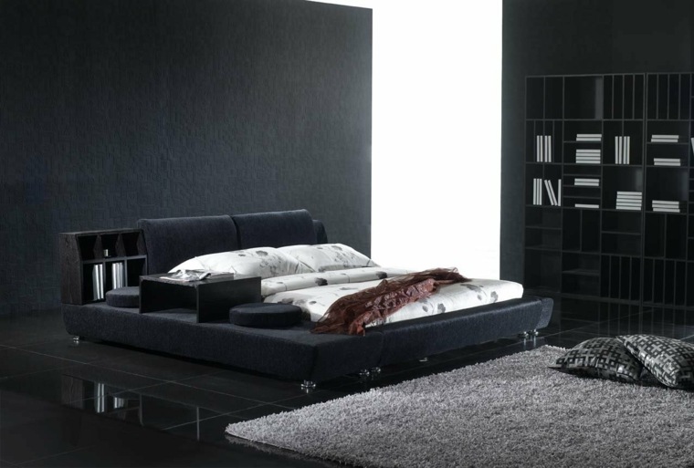 IKEA bed room black gray