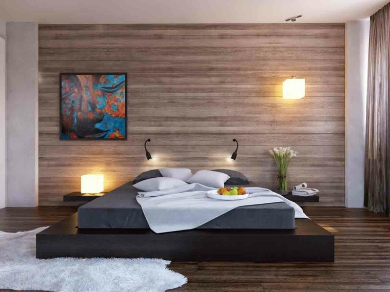 bed room design wood floor
