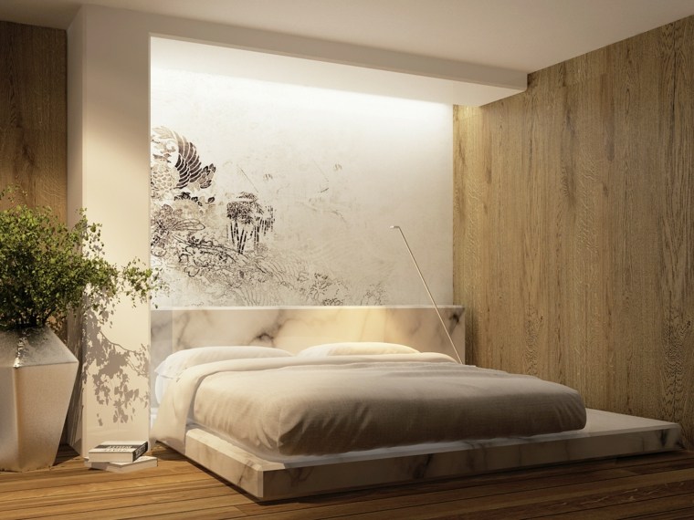 floor bed bedroom wood deco designs Japanese style