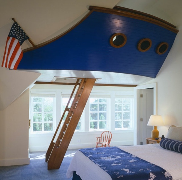 boat bed on the ceiling