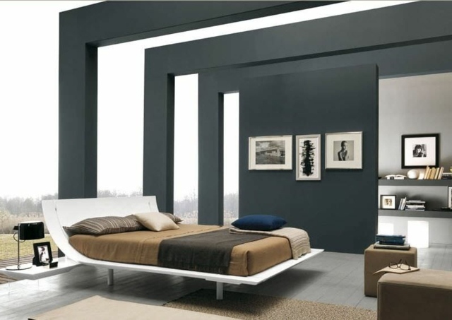 aqua modern double bed