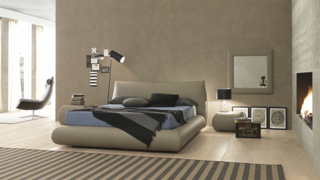 upholstered bed design letti