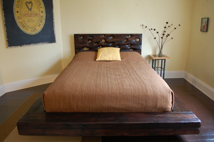 original design wooden platform bed