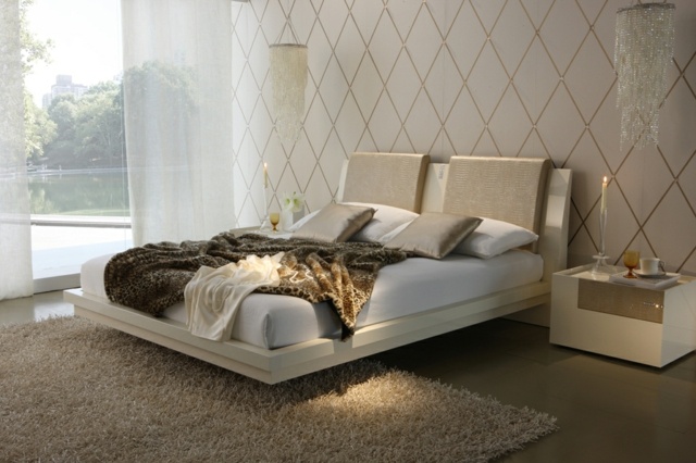 floating bed luxury frame