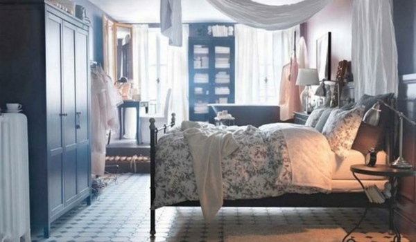 bed metal bedroom feminine