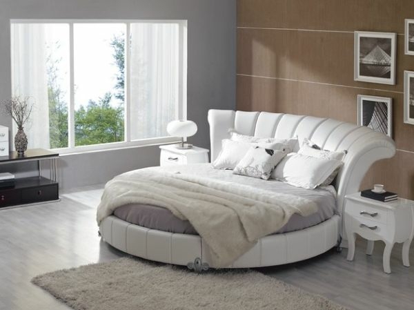 round white modern bed