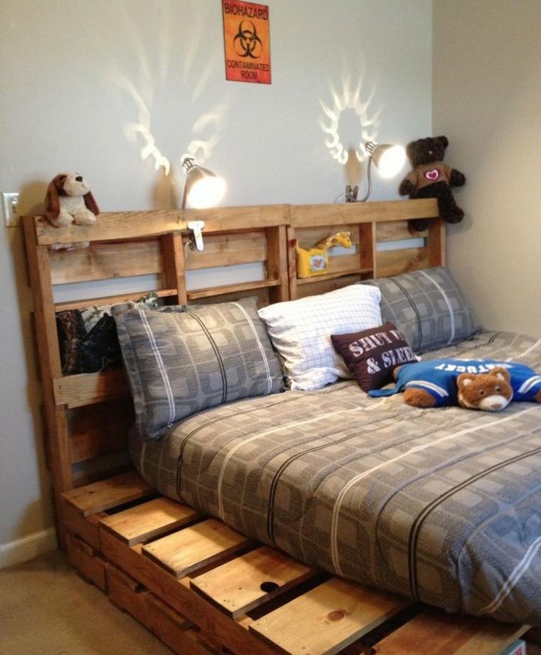 bed pallets wood headboard wood idea decor wall poster