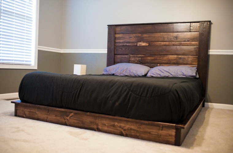 make furniture with pallets wooden bed