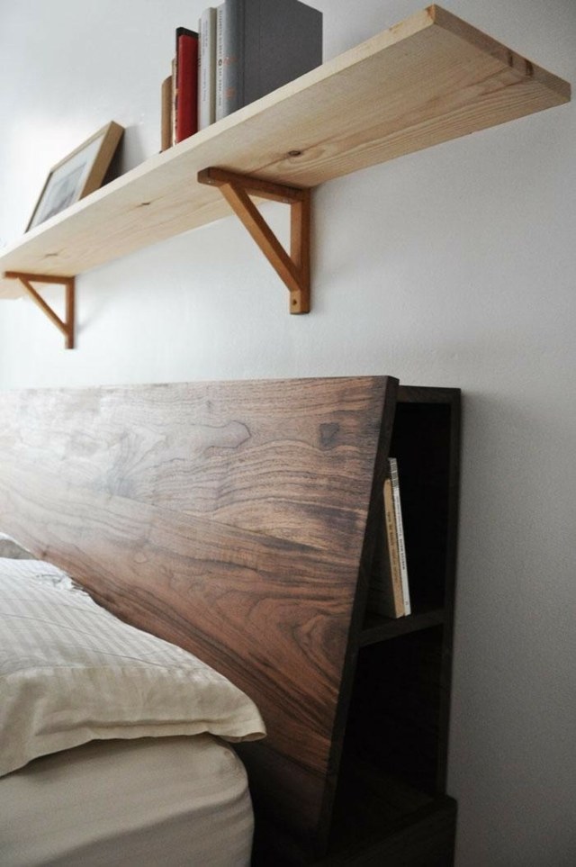 bed storage wood interior space