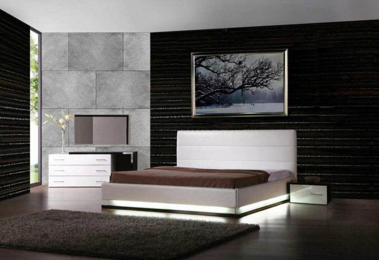 bed under luminous design platform