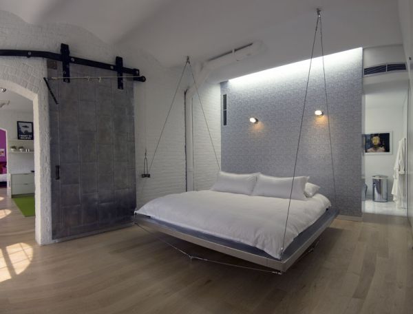 contemporary design single hanging bed