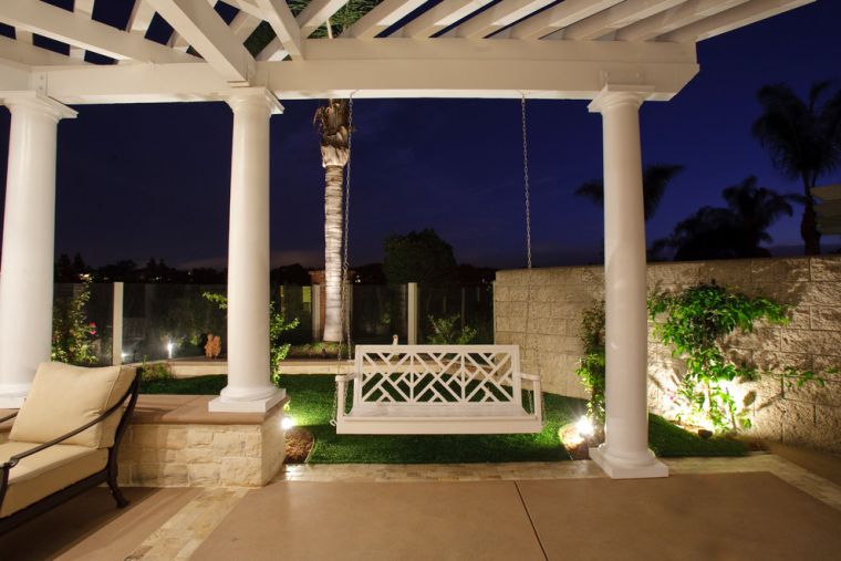 suspended bed house patio terrace