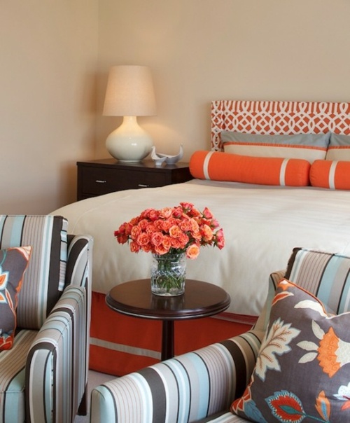 bedding shades orange