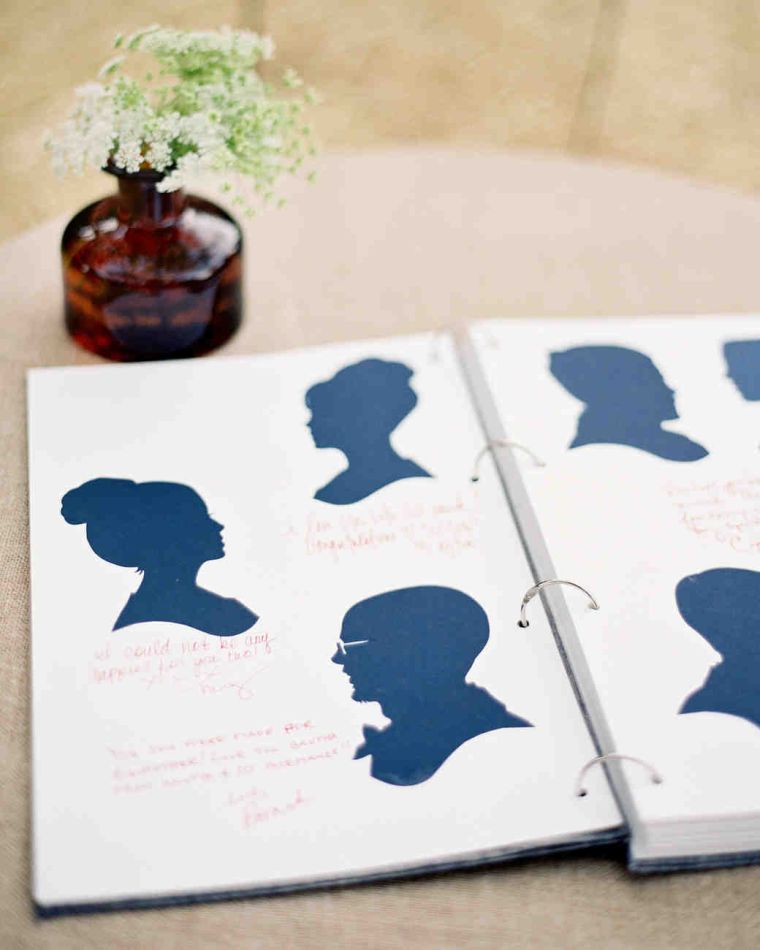 buku d'or mariage original papier-silhouettes-modele