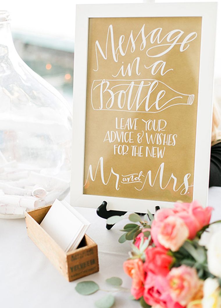 Buku-emas-Wedding-romantik idea diy botol-Message