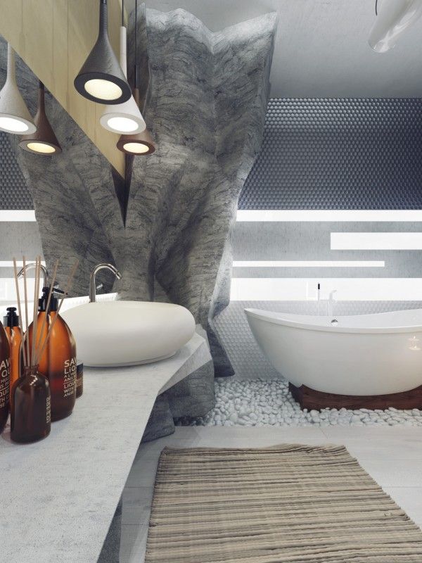 bathroom lamp bathtub idea design floor mat